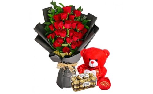 roses,teddybear,chocolates